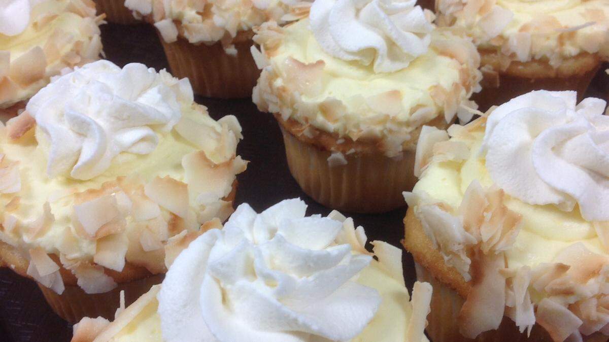 Coconut cream pie cupcakes, one of the more than 100 offered at Cupcake Delights. The sweet treat shop is headed for Holmes Beach and hopes to open by the beginning of the year. PHOTO PROVIDED