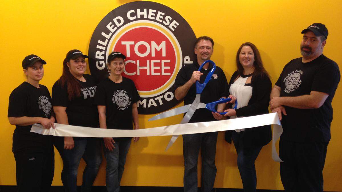 A ribbon cutting was held for Tom & Chee, 5231 University Pkwy., University Park. The company offers classic comfort food with fresh ingredients, including various grilled cheese sandwich combinations, fresh salads, tomato soups, daily soups and seasonal favorites. For more information, call 941-351-4800 or tomandhcee.com. 
 Do you have a ribbon cutting you'd like to submit? Send it to Angie Monroe at amonroe@bradenton.com. 
 Photo courtesy of Manatee Chamber of Commerce.