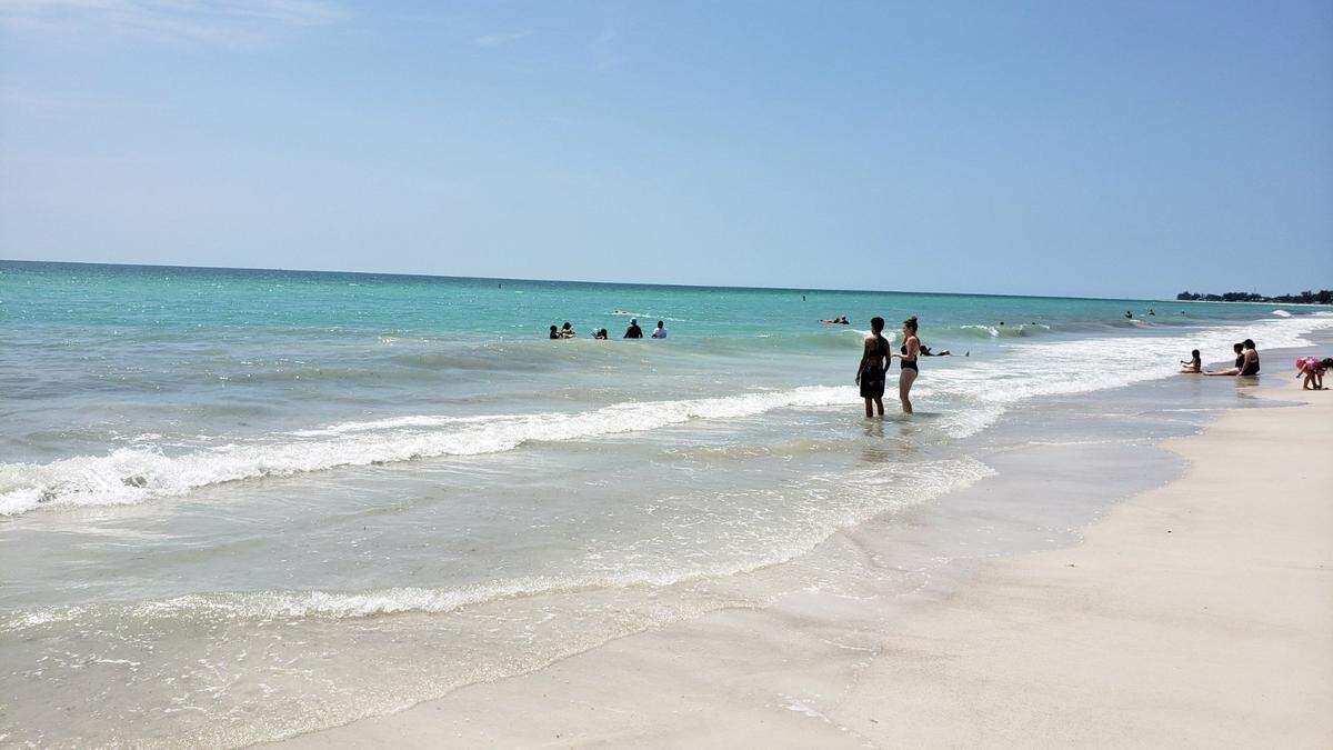 4/10/2020--Beach goers can always find a spot on Anna Maria Island with plenty of sand and water to themselves, but finding parking can be more challenging.