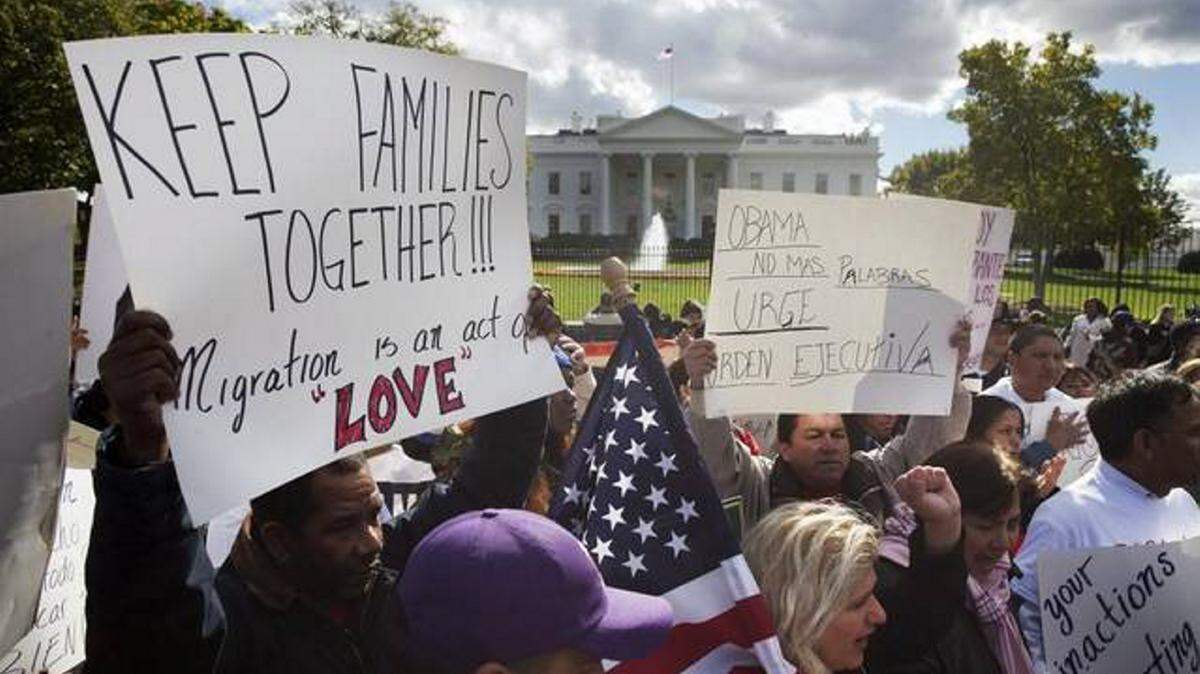 People rally for comprehensive immigration reform outside the White House in November 2014. Jacquelyn Martin Associated Press