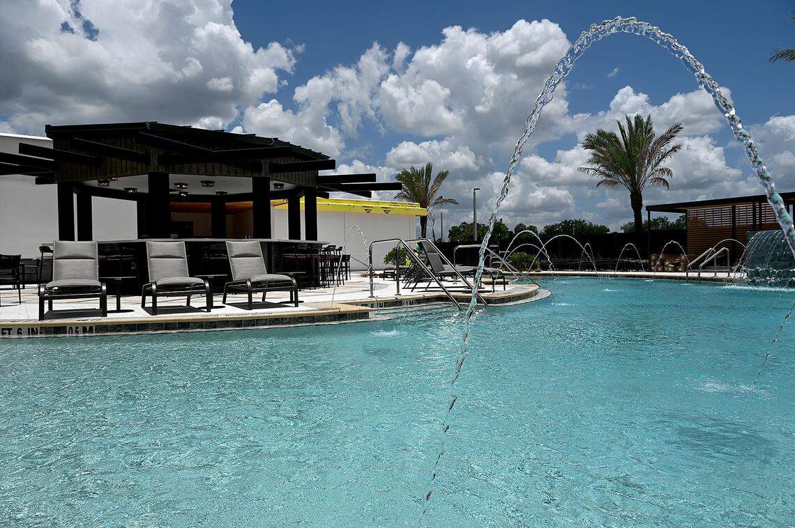 The spa pool at the Palmetto Marriott Resort & Spa on July 3, 2023.