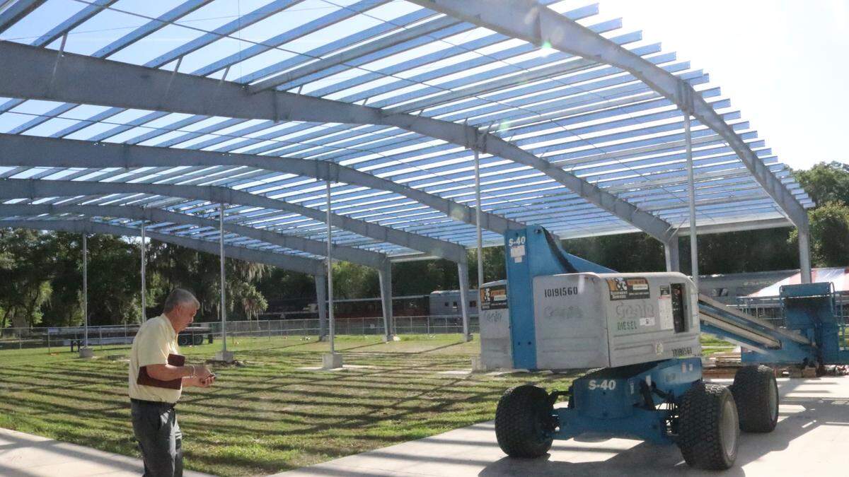 A 25,000-square-foot, multi-million dollar brick-and-mortar home for Florida Railroad Museum promises to help transform the Parrish community while preserving community heritage that might otherwise be lost to rapid-fire development. Ben Jordan is shown March 22, 2022, in the area where rolling stock will be parked under roof four tracks wide.