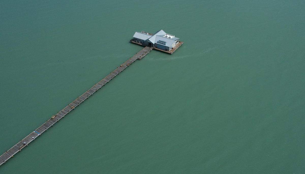 The Anna Maria City Pier after Hurricane Idalia passed on August 31, 2023.
