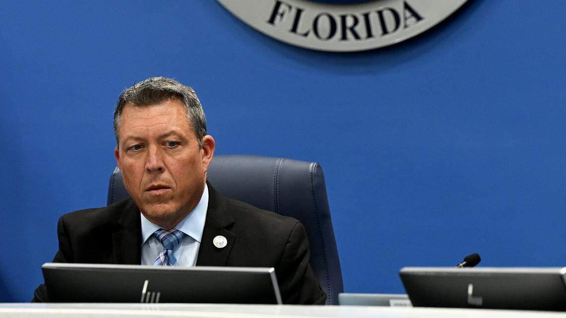 Manatee County Commissioner George Kruse in a meeting on April 1, 2025.