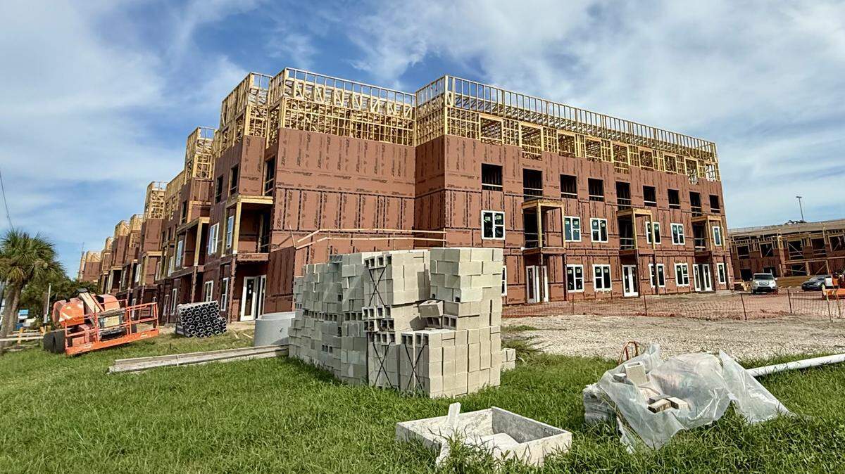 A 250-unit apartment project called Bahia Vista Apartments at the corner of Tuttle Avenue and Bahia Vista Street, under construction on the site formerly occupied by Doctors Hospital. It will include 35 units designated as affordable.