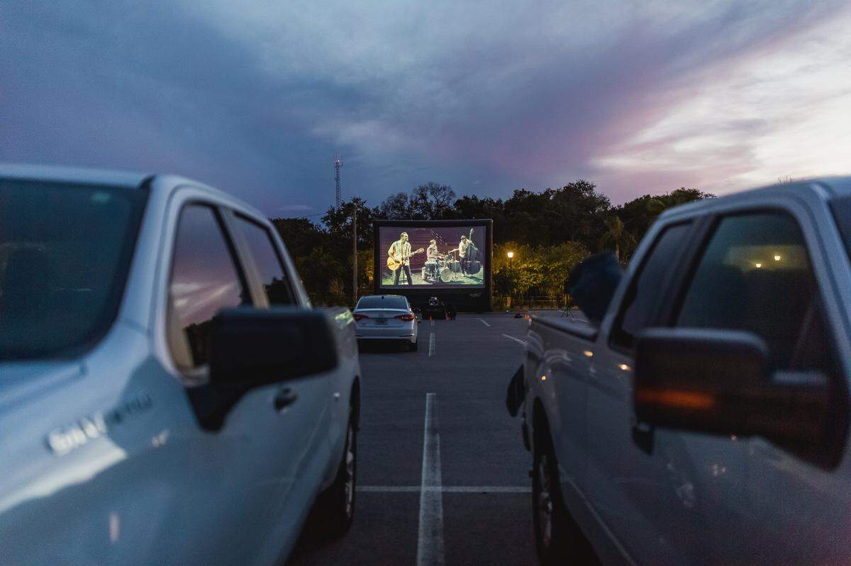 The Paycheck Protection Program has allowed the Manatee Performing Arts Center to survive the pandemic and introduce alternative programs, such as free drive-in movies, shown in the July 2020 file photo.