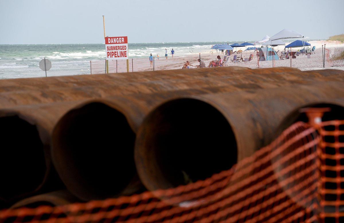 Beach renourishment is underway on Anna Maria Island, slated to take about 4 months. The U.S. Army Corps of Engineers is in charge of the project which will pump sand along the shore, restoring eroded sand.