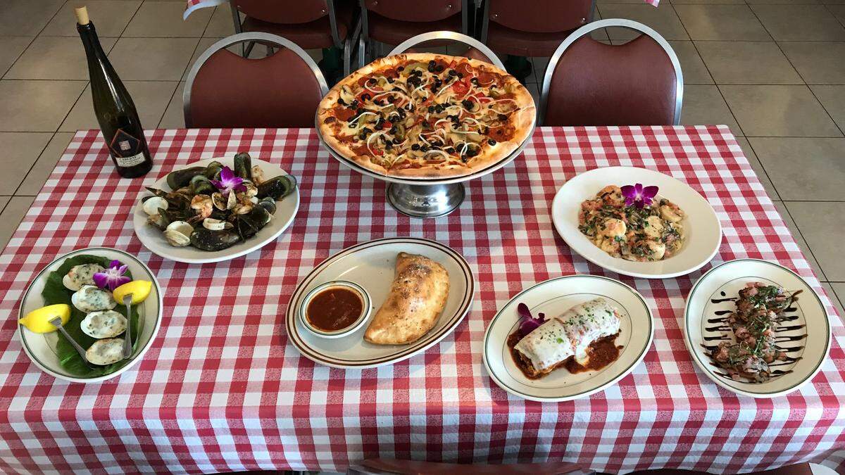 A sampling of the cuisine at Villa Italia Cafe, 2808 10th St. W., Palmetto, includes favorites like lasagna, calzone, pizza, and linguini pescatore, among others.