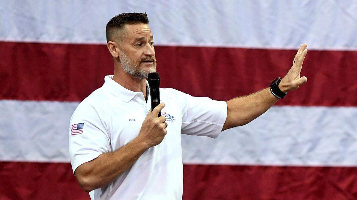 U.S. Rep. Greg Steube, R-Fla, addressed hundreds of Sarasota and Manatee County residents at a GOP candidate rally at Robarts Arena on Saturday, July 16, 2022, to hear from top Republican leaders.