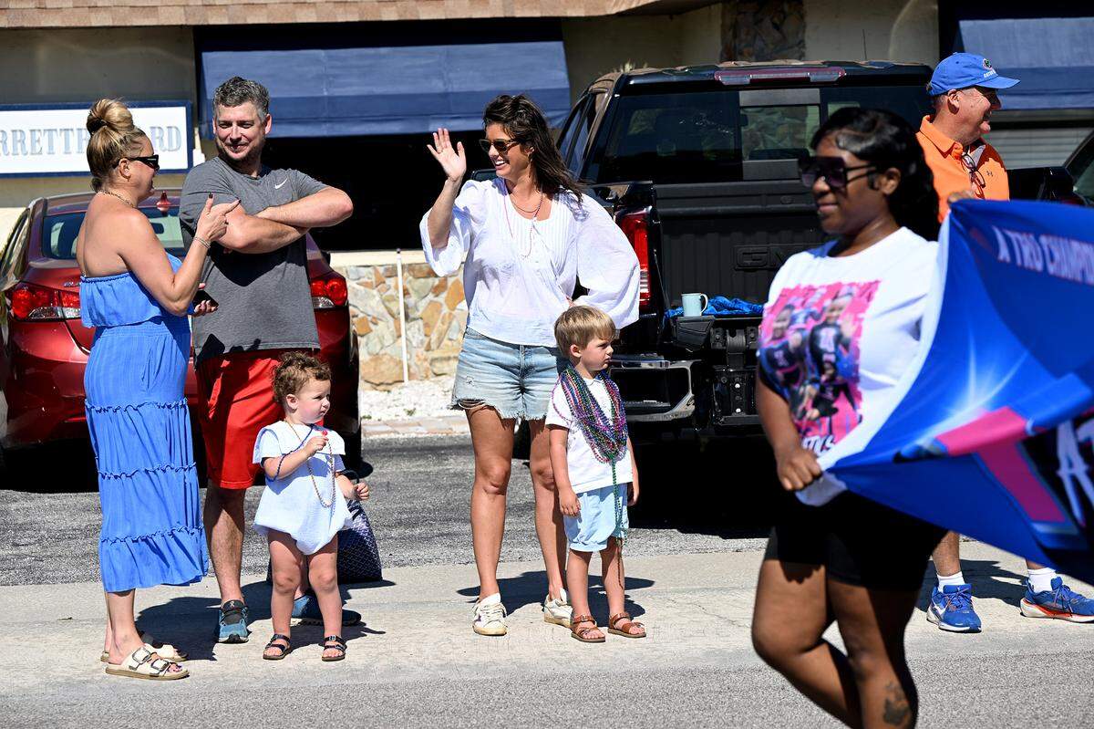 Families enjoy the fun at the annual DeSoto Children’s Parade and Party in the Park in Palmetto on April 18, 2025.