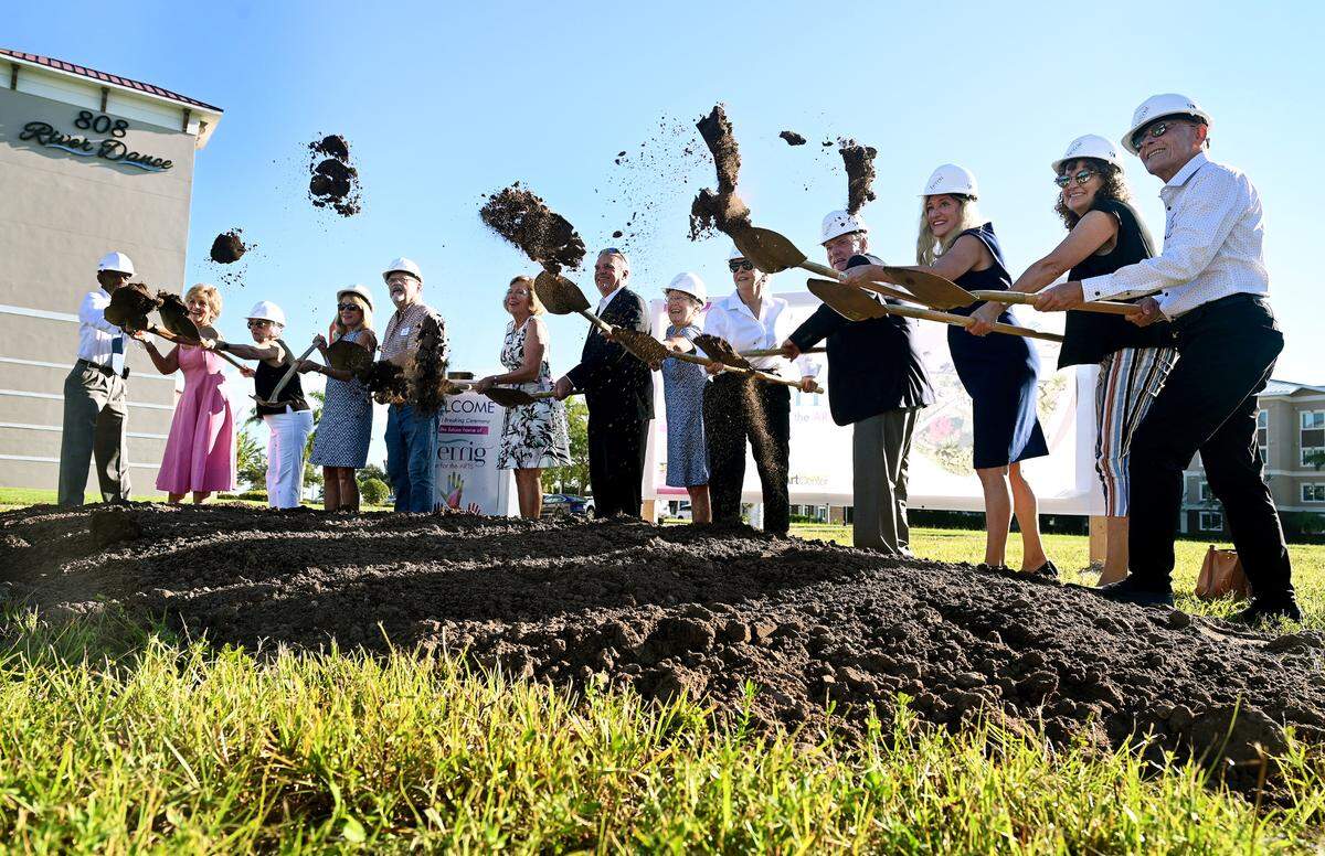 ArtCenter Manatee held a groundbreaking ceremony Thursday morning for their new Herrig Center for the Arts.
