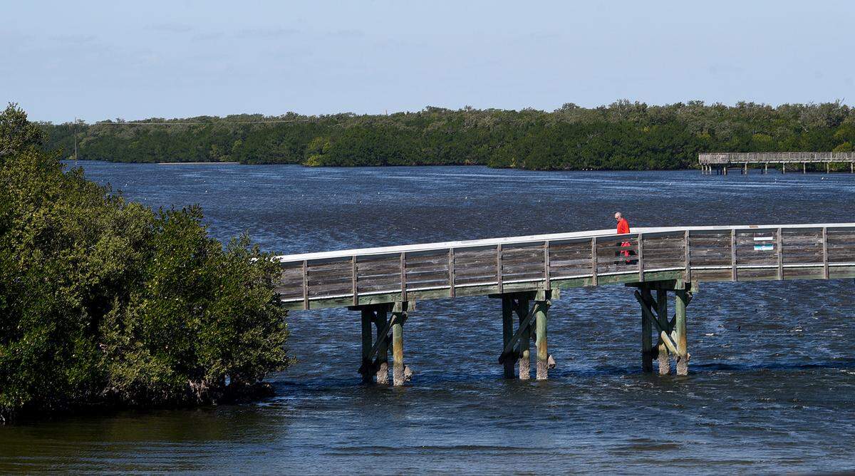 Manatee County residents have shown in the past that they want county officials to balance the trend of land development with preserving green space. This walking bridge to Robinson Preserve can be seen from Manatee Avenue.