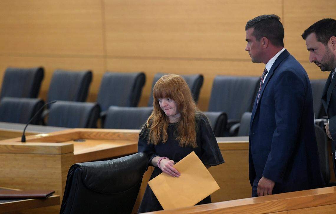 Former Bradenton private school teacher Kassandra Moore was sentenced to 20 years in prison by Judge Frederick Mercurio Tuesday, May 10, 2022, about three years after she was convicted of having sex with a then-15 year-old and sent explicit photos of herself.