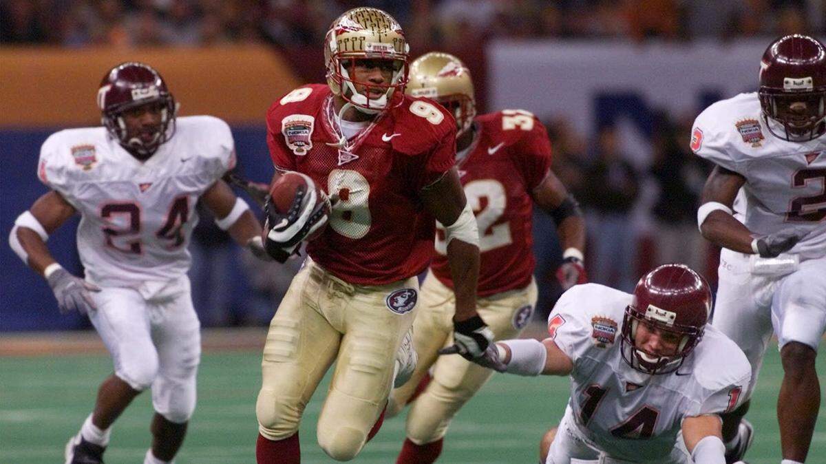 Former Southeast High star Peter Warrick helped Florida State win a national title and was a first-round draft pick (No. 4 overall) by the Cincinnati Bengals in 2000.