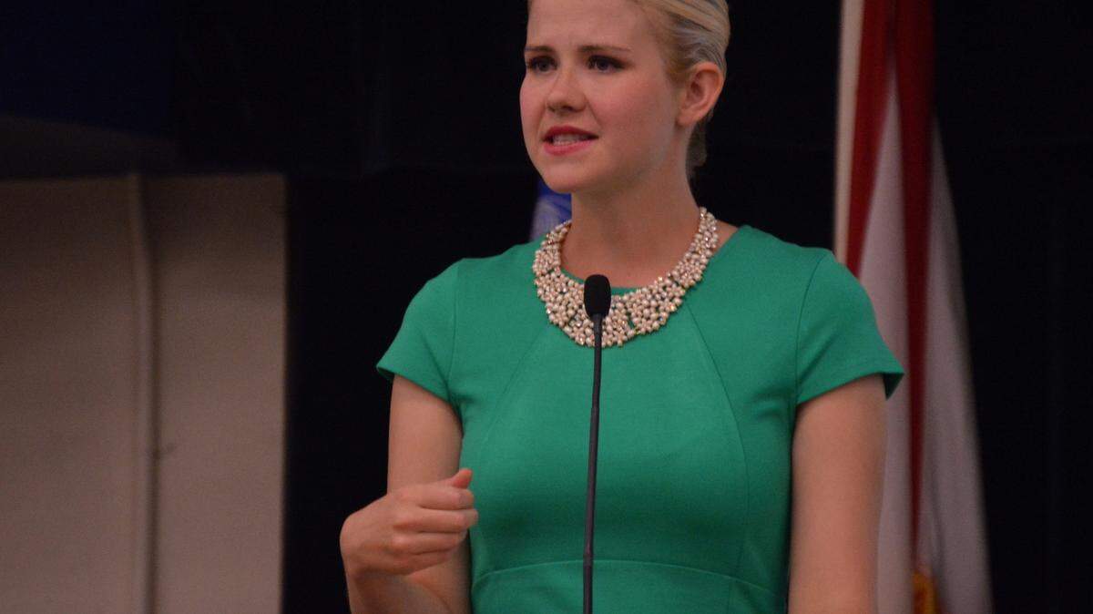 Elizabeth Smart spoke about her harrowing, nine-month experience as a child abduction victim when she was 14 years old to a group of about 350 people in Sarasota Wednesday. KATE IRBY/Bradenton Herald