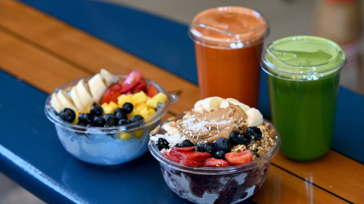 The Happy Manatee on Anna Maria Island serves acai bowls, custom juices, coffee and breakfast bowls from 6:30 a.m. to 1 p.m., Monday through Saturday.
