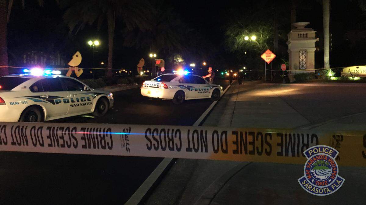 A man was struck by a vehicle Tuesday night and died shortly after being transported to Sarasota Memorial Hospital, according to the Sarasota Police Department.
