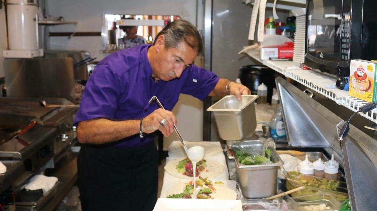 Tahini Beach Cafe, recently opened at 103 Gulf Drive N., Bradenton Beach. Shown on March 8, 2022, is chef Emad Al-Masri.