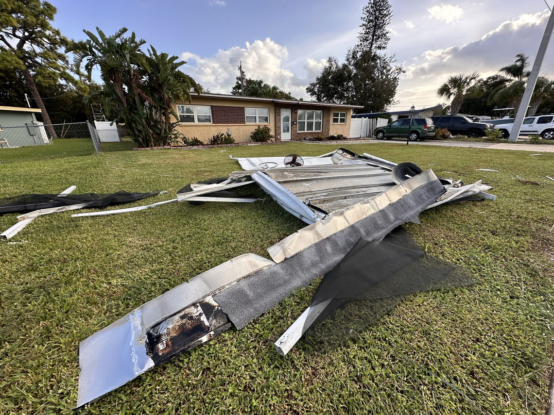 Hurricane Helene caused damage throughout Manatee County. The storm destroyed a Bradenton resident’s back porch along Florida Boulevard.