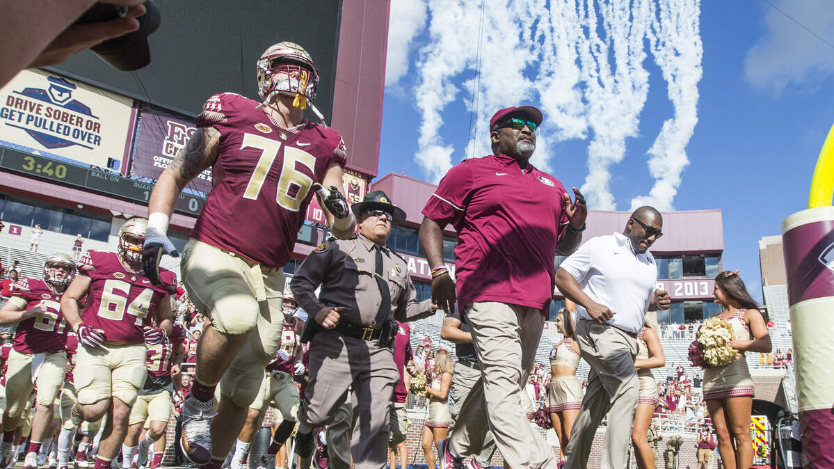 Florida State offensive lineman Josh Ball was suspended for the dating violence case from last year involving an ex-girlfriend.