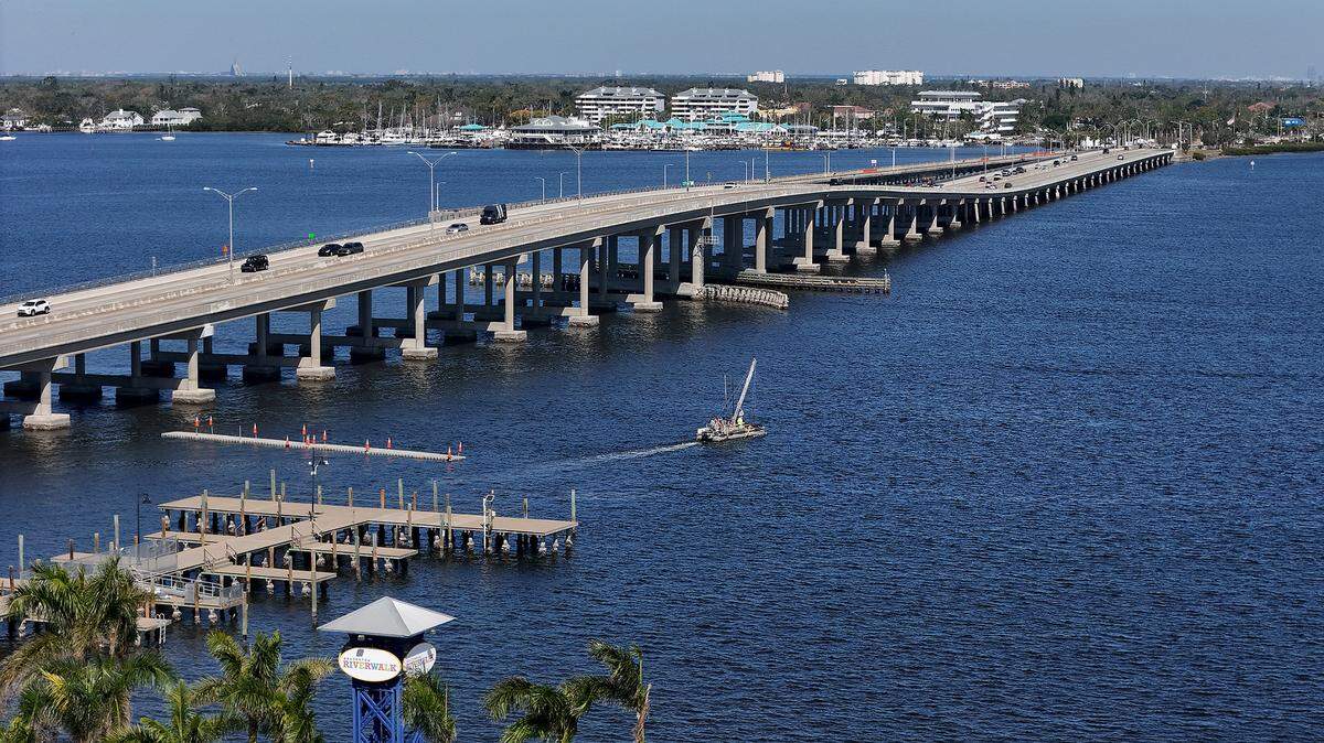 The Green Bridge across the Manatee River will be partially closed Sunday morning for the Bradenton Half Marathon race. The Green Bridge is pictured in this February 2025 Bradenton Herald file photo.