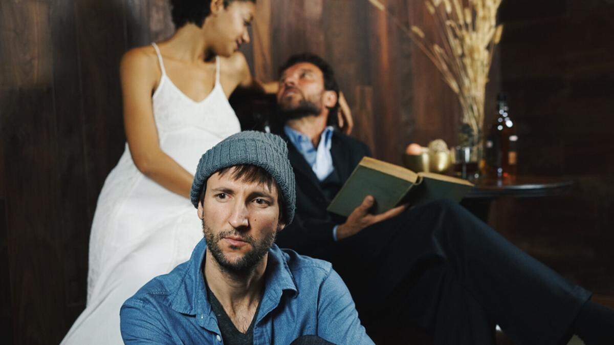 From left, Cindy De La Cruz as Nina, Joseph McGranaghan as Con and Harry Lipstein is Trig in the Urbanite Theater production of "Stupid (Expletive) Bird." PUBLICITY PHOTO