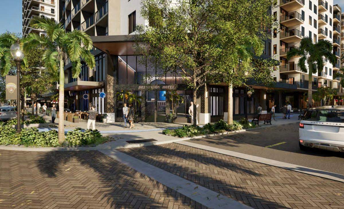 Bradenton City Council is expected to vote during a public meeting on Wednesday on whether to move forward with an agreement to sell 4 acres for $14.1 million and have a developer build 350 apartment units, 95 condos, a 14-story hotel and retail space on waterfront land in downtown Bradenton. An artist rendering shows the design of The Vias project that would replace Bradenton City Hall, 101 Old Main St.