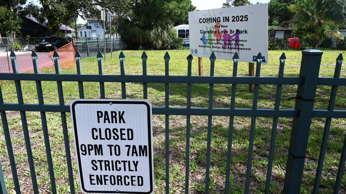 The Community Redevelopment Agency Board discussed updates to Love Park at its July 23 meeting. The proposed project creates a new look for the park with updated play space equipment. Photo taken July 22, 2025.