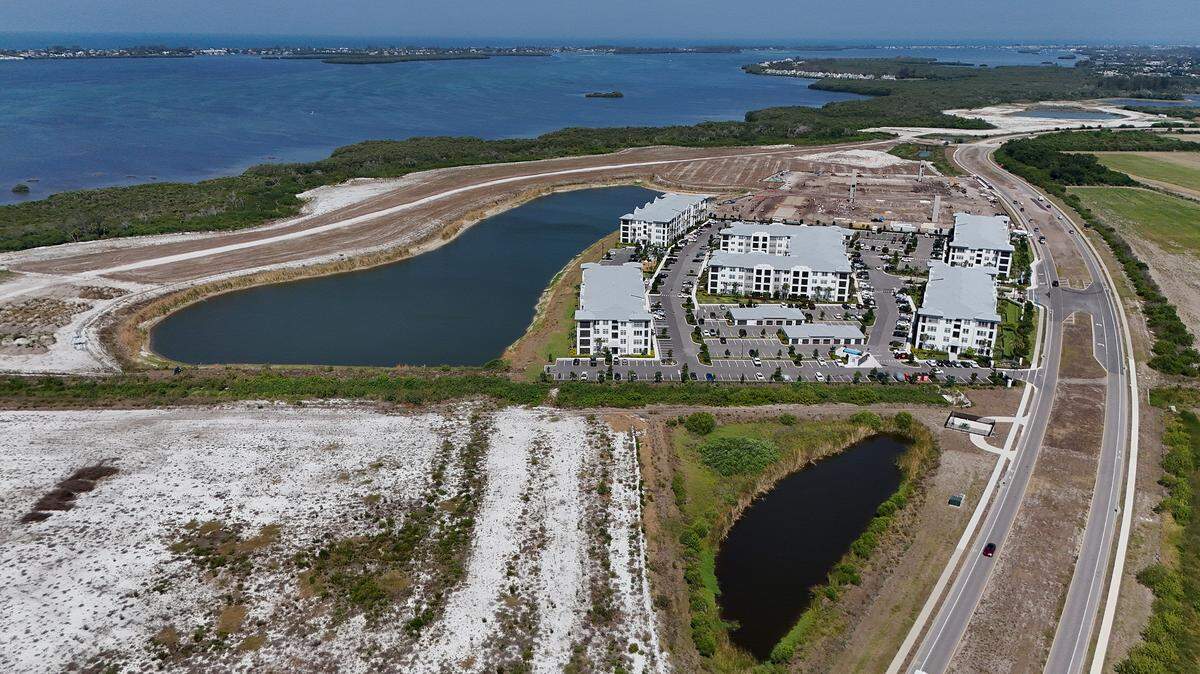 Views of the developments along El Conquistador Parkway on Sarasota Bay called Aqua and Cirrus. The Seminole Tribe of Florida has expressed concern that the housing development could disturb nearby Native American sites.