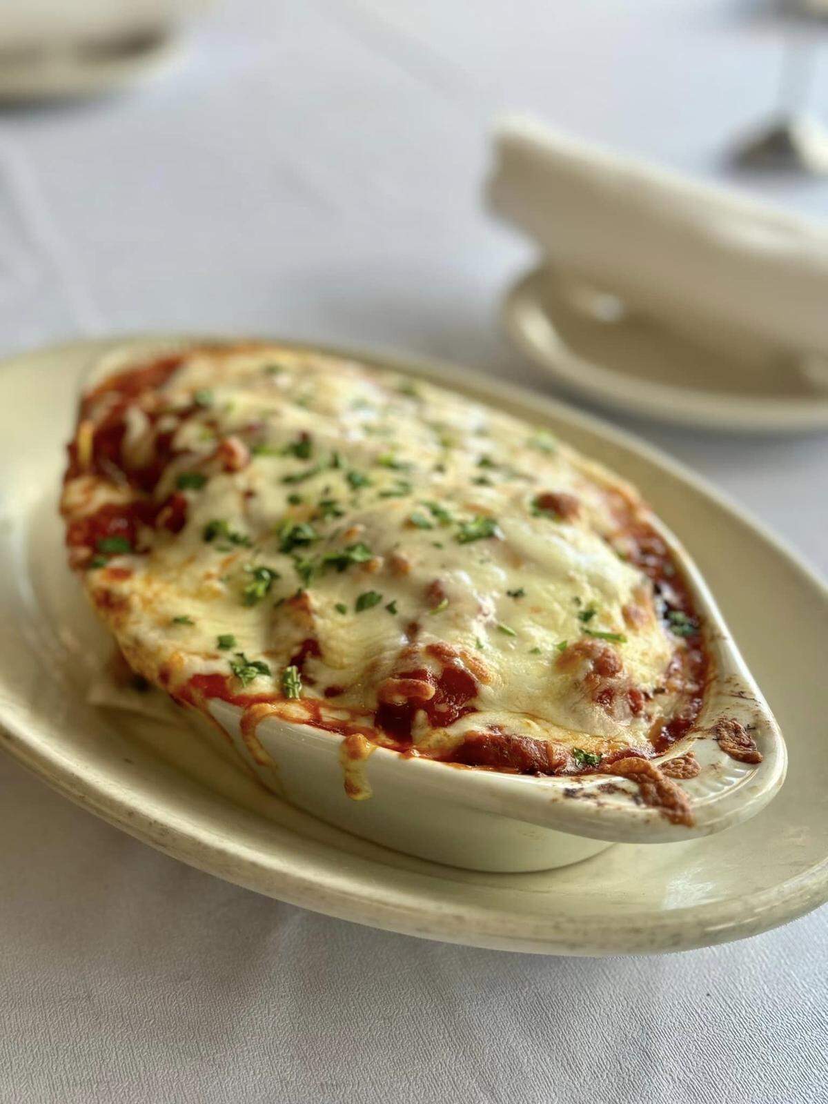 Baked lasagna is one of the top sellers at Scarpino’s Classic Italian Restaurant, 6152 14th St. W., Bradenton.