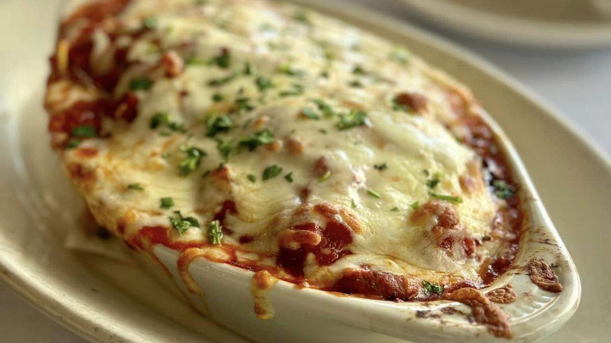 An image of baked lasagna.