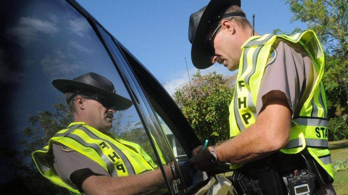 The Florida Highway Patrol conducting DUI checks.