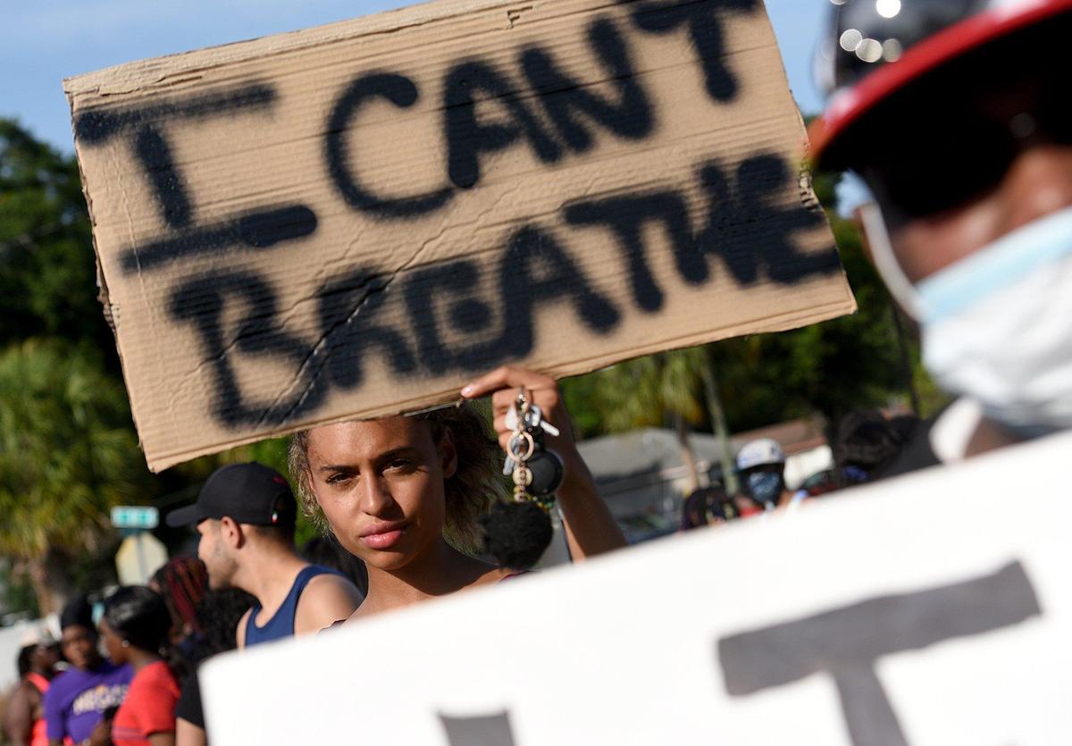 A peaceful march that started early in the day in the Village of the Arts in the name of George Floyd, including the Sarasota-Manatee chapter of Black Lives Matter, kept protesting through the day.