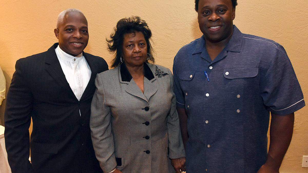 The Rev. Robert V. Smith, Rosa B. Smith and Manatee County Commissioner Charles B. Smith attend the Manatee County NAACP Annual Freedom Fund & Awards Banquet to receive the posthumous lifetime achievement award Saturday for Robert "Smitty" Smith.TIFFANY TOMPKINS-CONDIE/Bradenton Herald