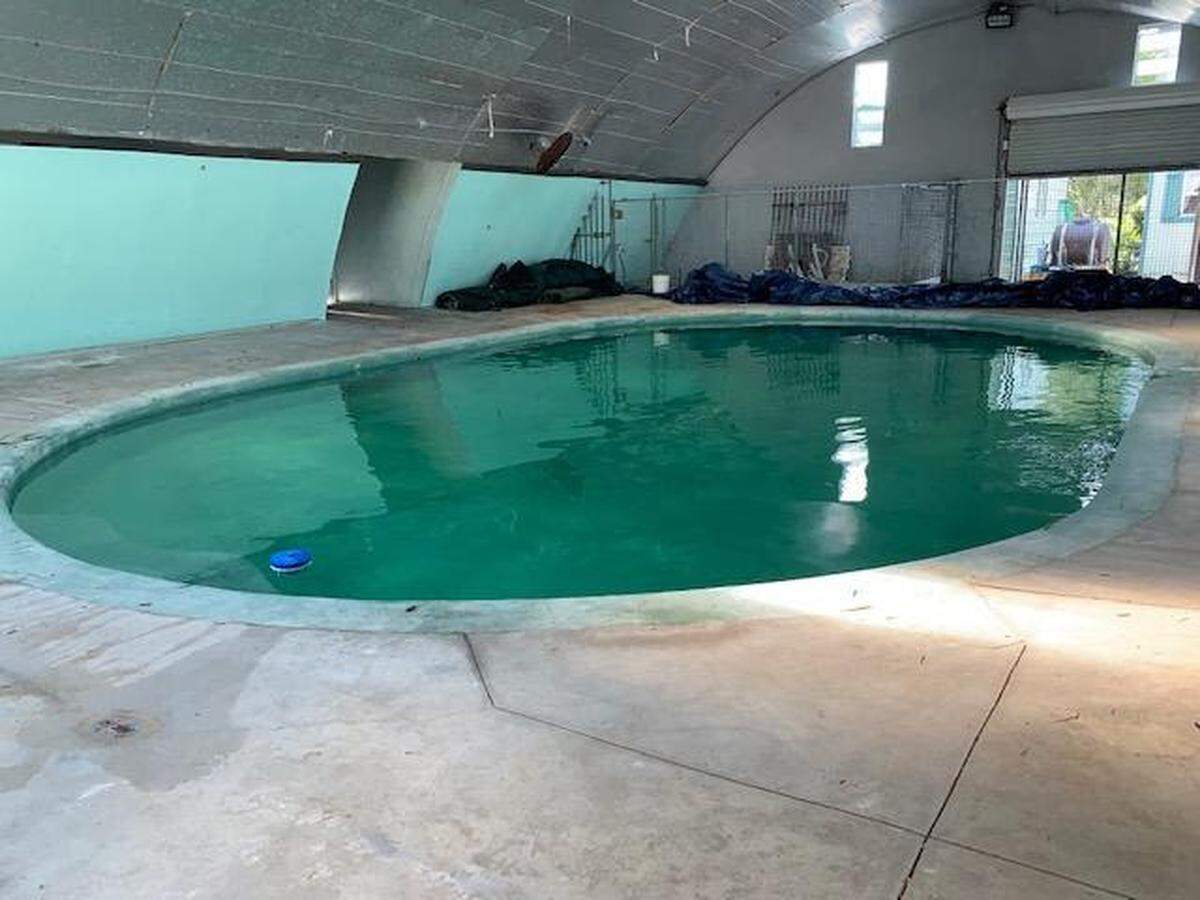 Another of the rehabilitation pools onsite in Myakka City, FL, that The Bishop’s Animal Care team plans to retrofit in order to rehabilitate and monitor more of Florida’s manatees. 07/19/2022