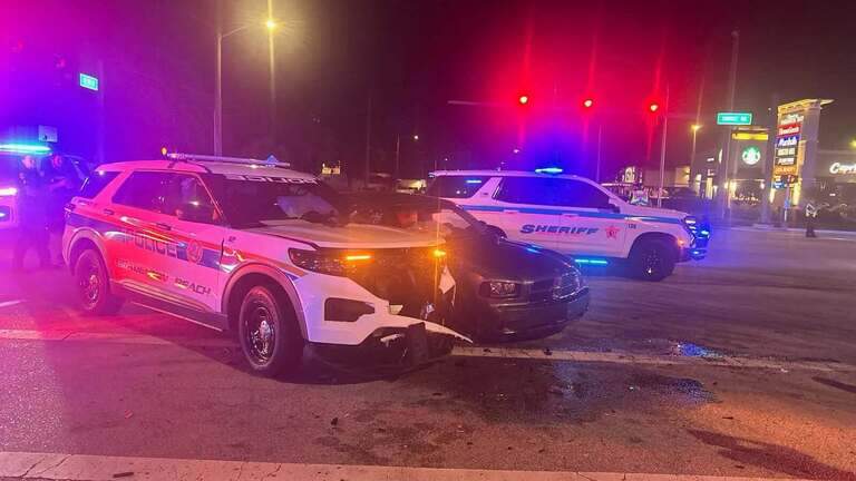 Driver charged with DUI after hitting Bradenton Beach police car, police say