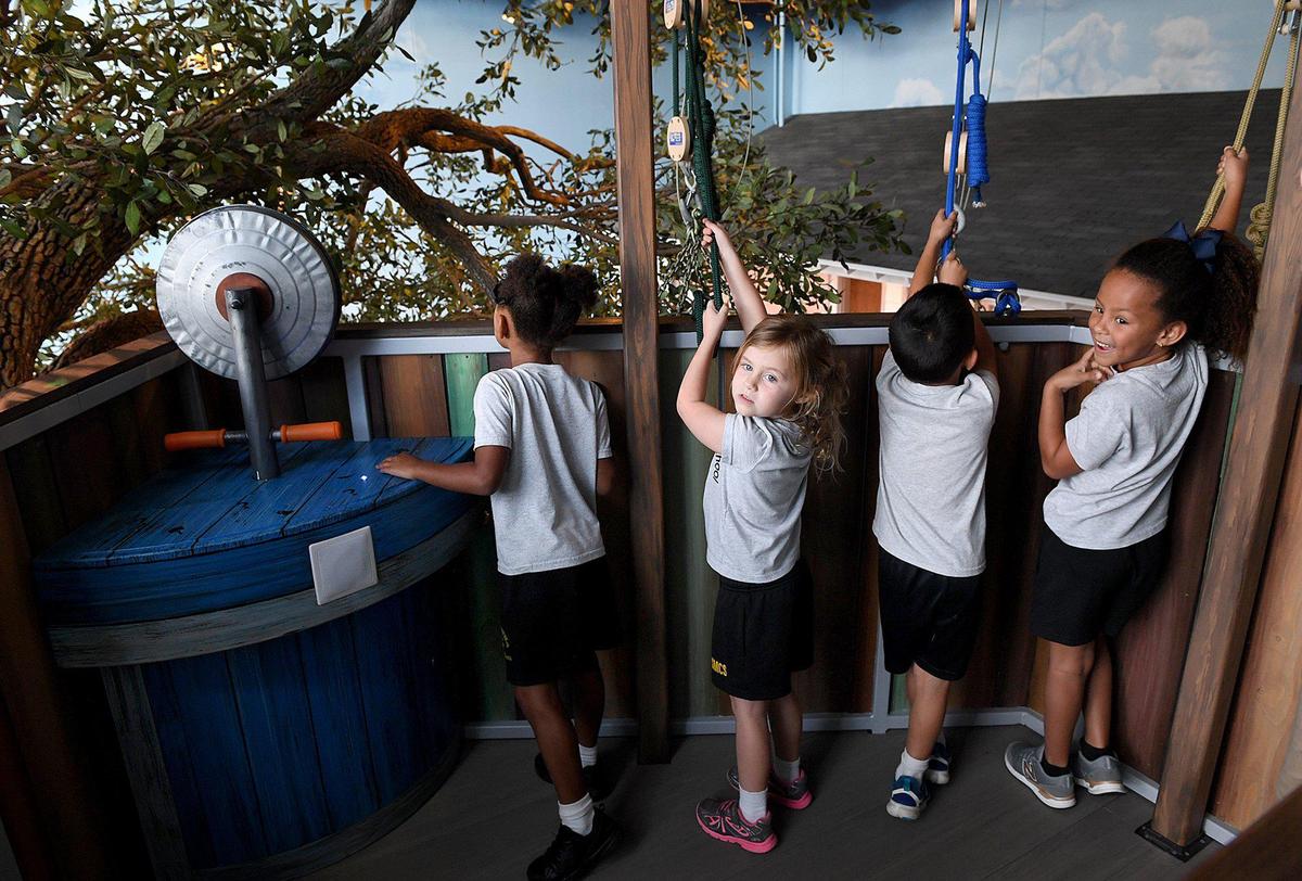 Children from St. Martha’s School in Sarasota enjoyed a preview experience of the Bishop Museum’s Mosaic Backyard Universe before it opened in October 2019.