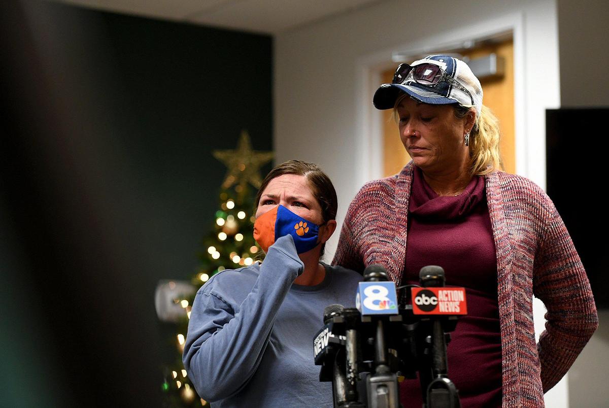 12/21/20--Amber Woods’ sister and cousin, Crystal Moses and Maggie Taylor, talk about the relief of having the alleged killers of Woods charged with her murder.