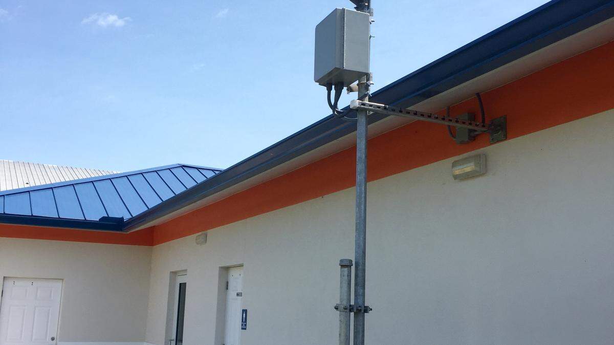 Representatives from the Jesse Watlington Foundation donated and installed the lightning detection system for free. 
 PHOTO PROVIDED