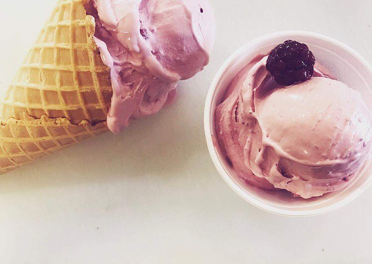 Blackberry custard comes by the cup or the cone at SweetBerries Eatery and Frozen Custard in Bradenton.