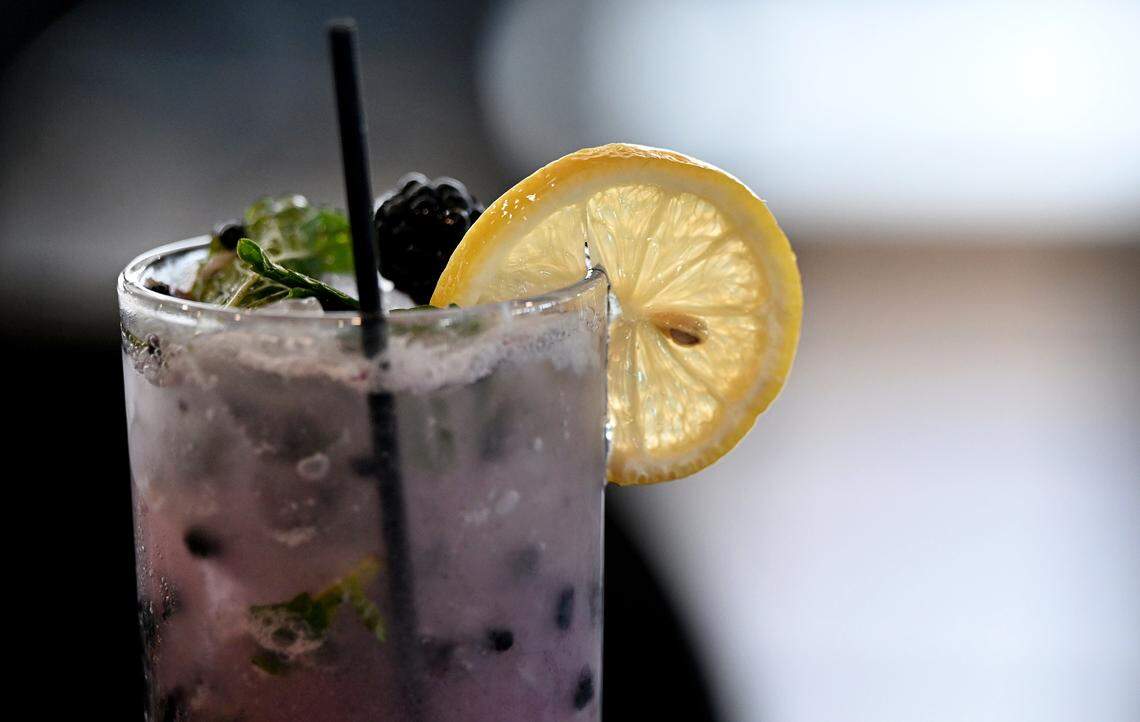 Blackberry coconut mojito at Pork Belly’s, 9516 Cortez Road West.