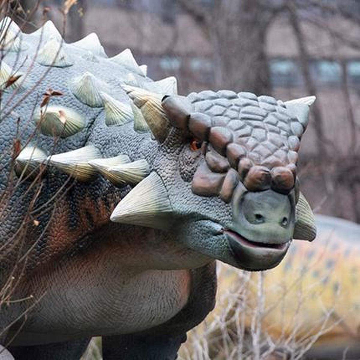 Dino Don’s DinoVenture, on display at The Bishop Museum of Science and Nature through March 18, 2022, brings visitors up close to more than two dozen animatronic dinosaurs.