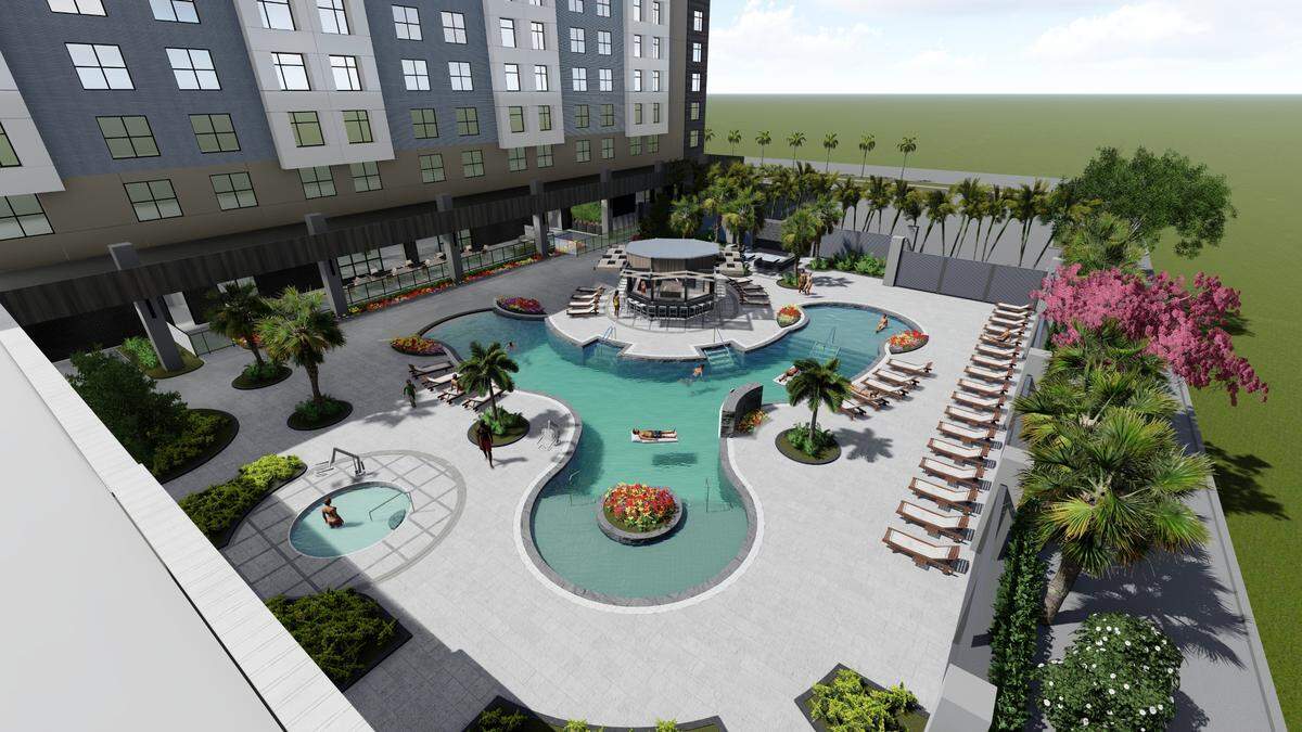 The planned pool at the Marriott Hotel, adjacent to the Manatee County Convention Center.