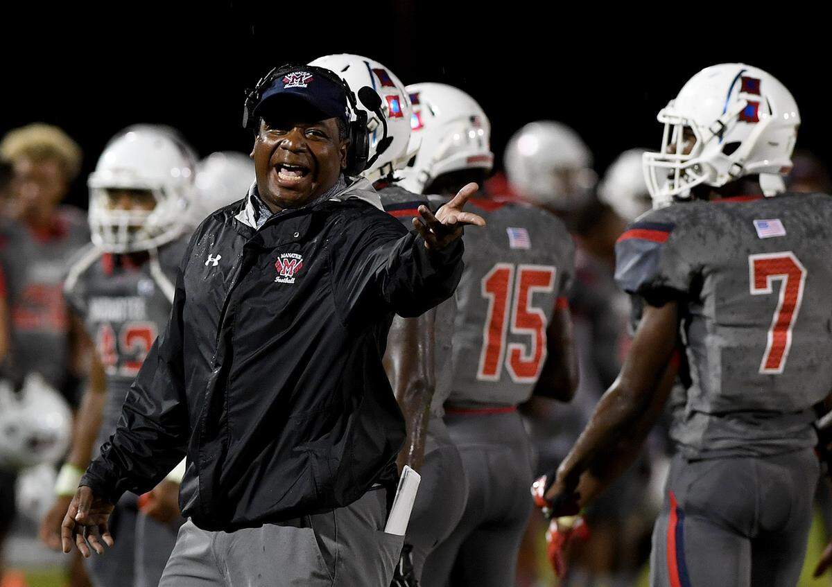 Head coach Yusuf Shakir will lead the Manatee Hurricanes against Kissimmee Osceola in the Class 8A-Region 2 quarterfinals.