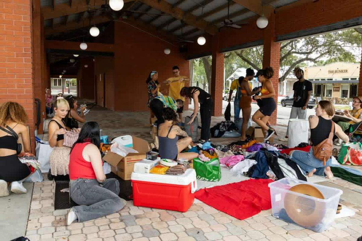 Organizer Nadria Senoussi, a freelance model, fluid artist and stylist, hopes to make Shop, Swap, and Shoot a regular event in the Village of the Arts on the third Saturday of each month.