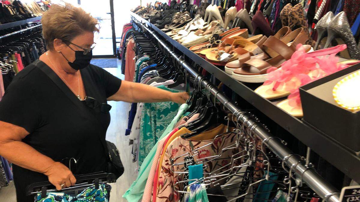 4/14/2021--Nola Frye has become a regular shopper at Curv Exchange Plus Size Resale Boutique, 5165 14th St. W., Bradenton.