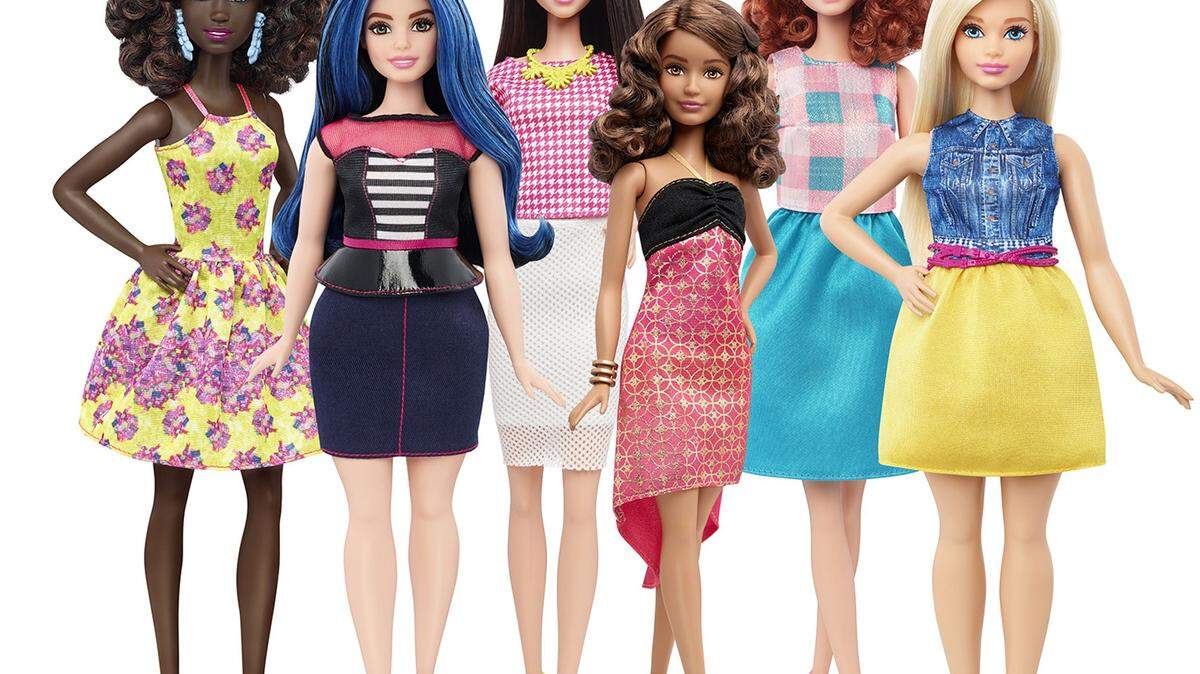 This photo provided by Mattel shows a group of new Barbie dolls introduced in January 2016. Mattel, the maker of the famous plastic doll, said it will start selling Barbieís in three new body types: tall, curvy and petite. Sheíll also come in seven skin tones, 22 eye colors and 24 hairstyles. (Mattel via AP)