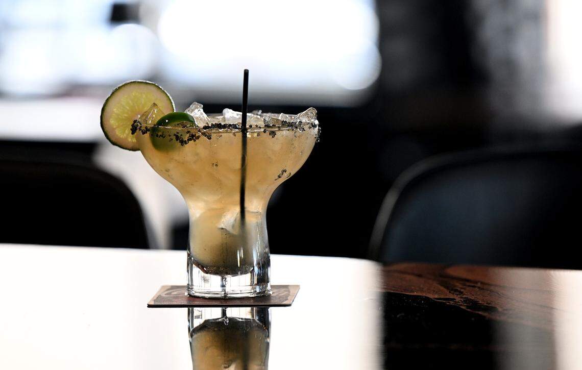 One of the signature drinks, the Cortez sunset ‘rita at Pork Belly’s, 9516 Cortez Road West.