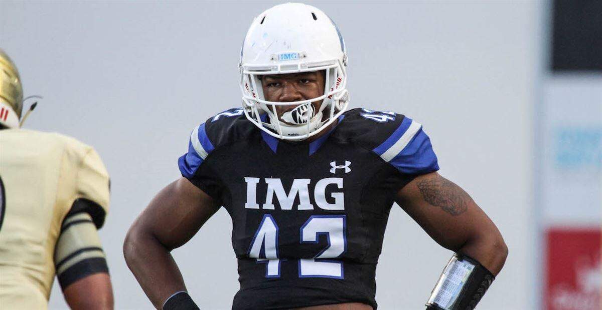 IMG Academy five-star defensive end Nolan Smith is the nation’s No. 2 recruit in ESPN’s Class of 2019 rankings. He has committed to Georgia.