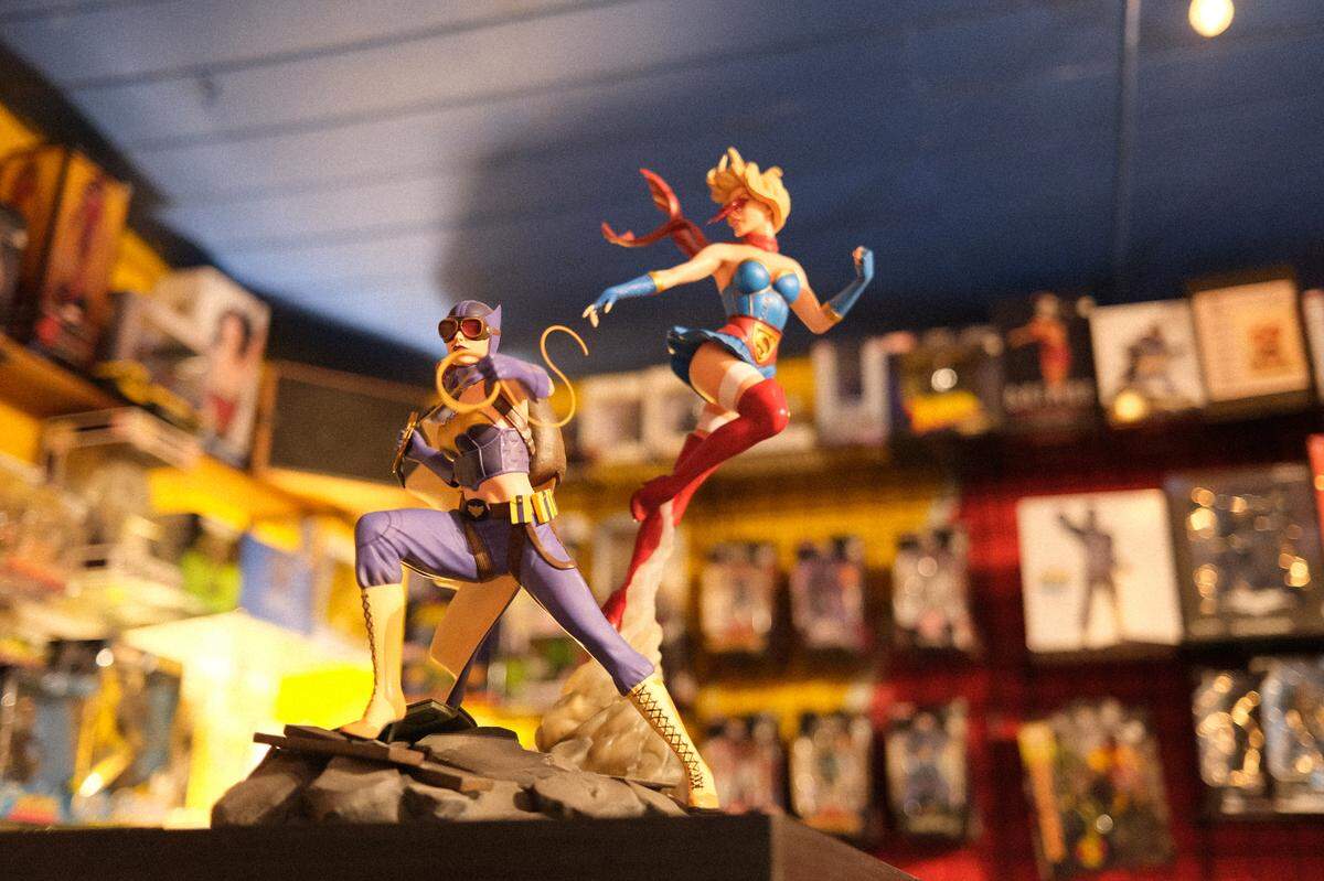 Comics aren’t all you will find at Bat City Comic Professionals in Bradenton. There are also toys, figurines and collectibles on display and for sale.